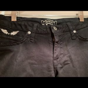 Black with silver trim never worn Robins Jeans pristine condition